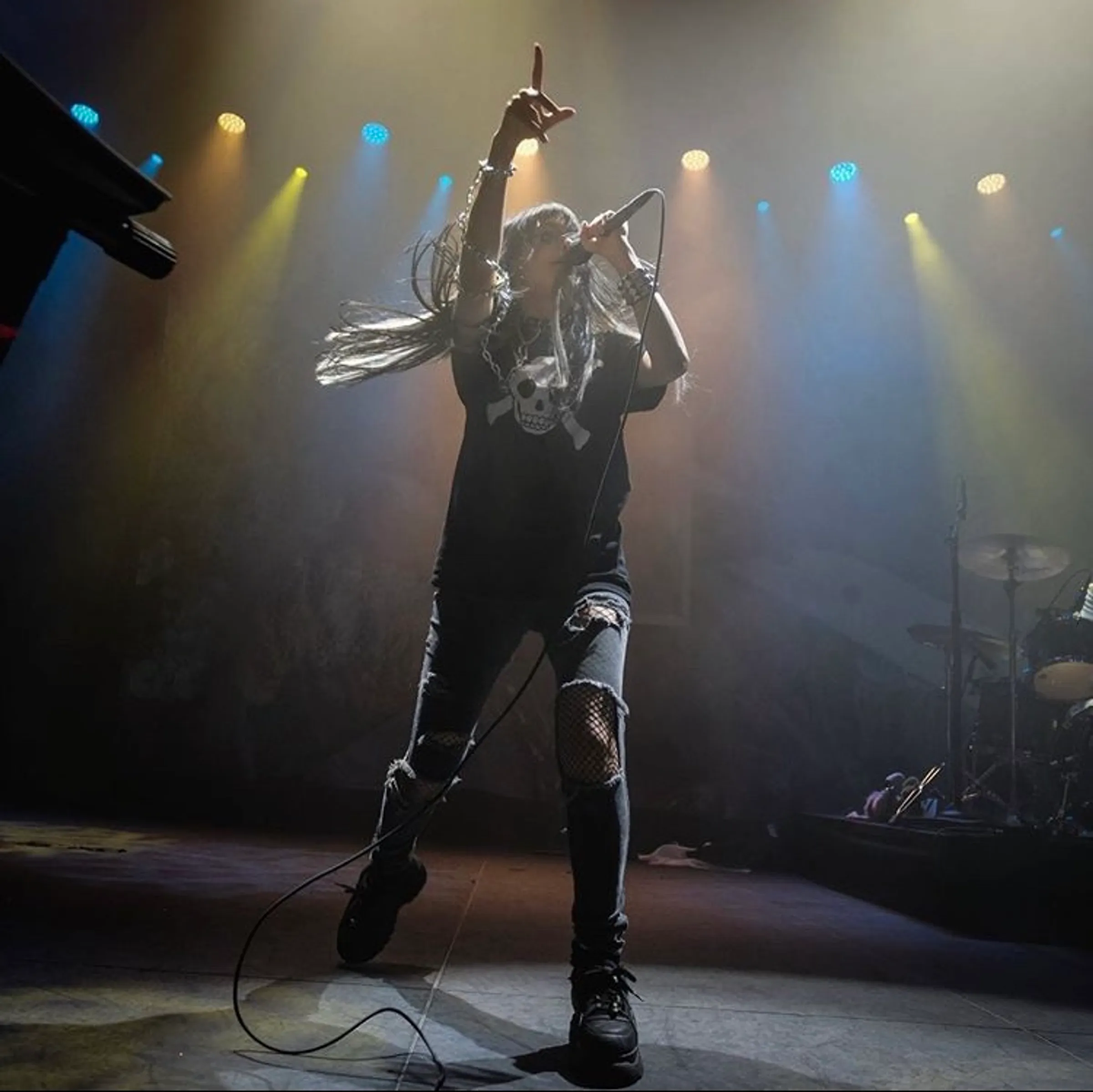 Sarah Bonito performing onstage in the custom bodysuit.
